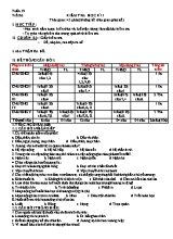 Đề kiểm tra học kì I môn Sinh học khối 8